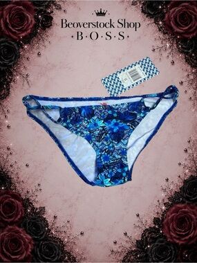 New NWT Sun & Sea Blue Bikini Swim Bottoms - Small